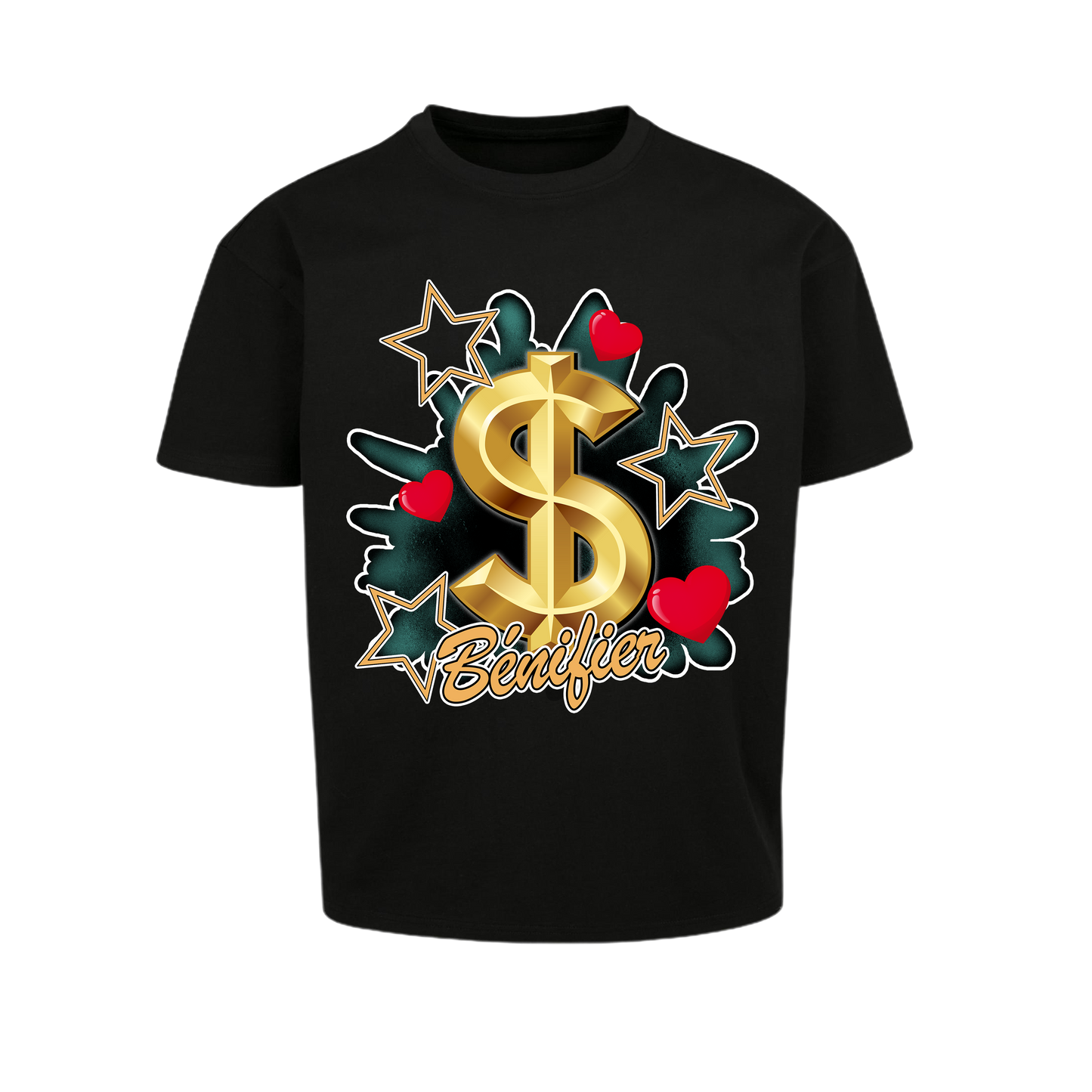 T-SHIRT "DOLLAR SIGNS" BLACK