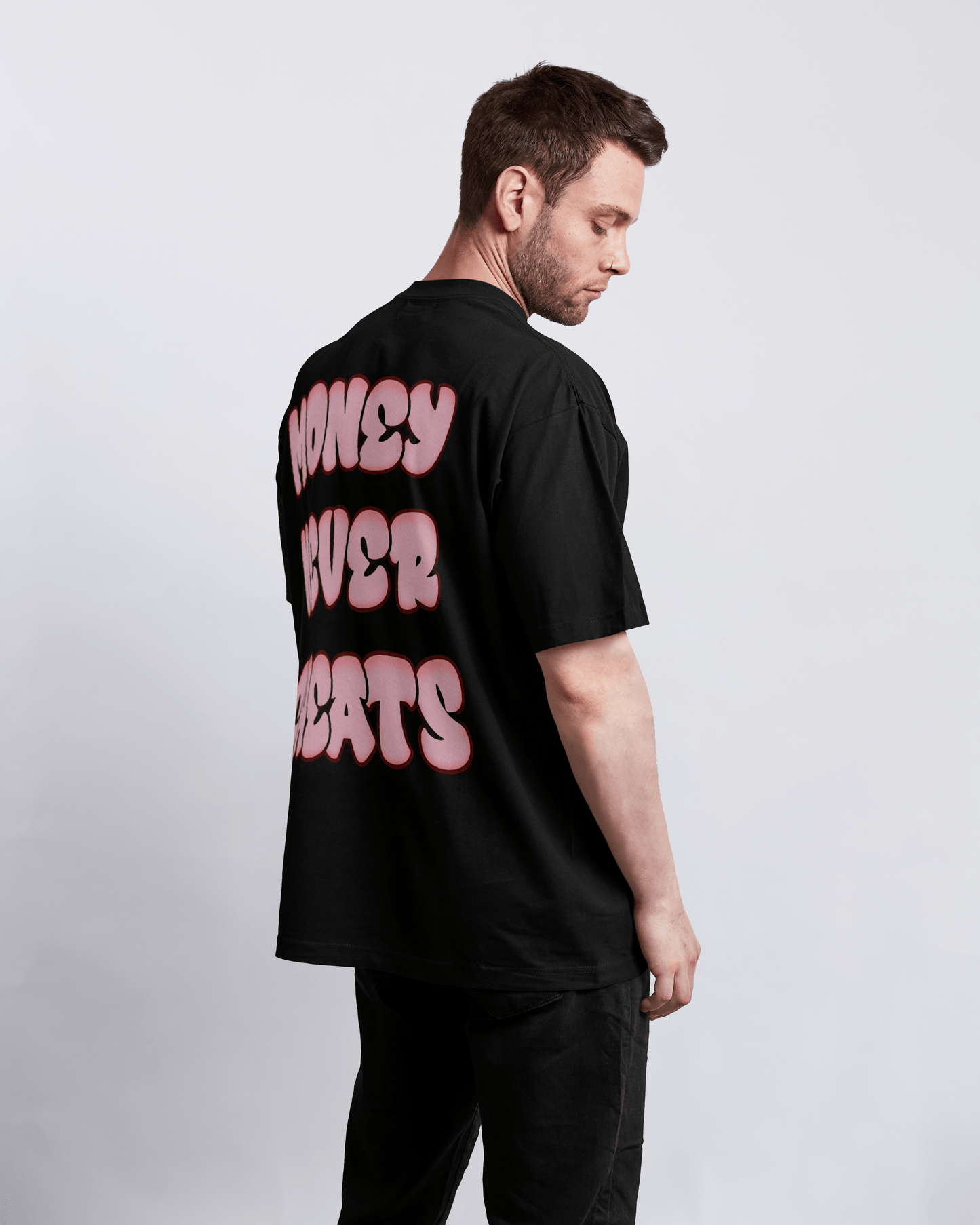 T-SHIRT "MONEY NEVER CHEATS" BLACK