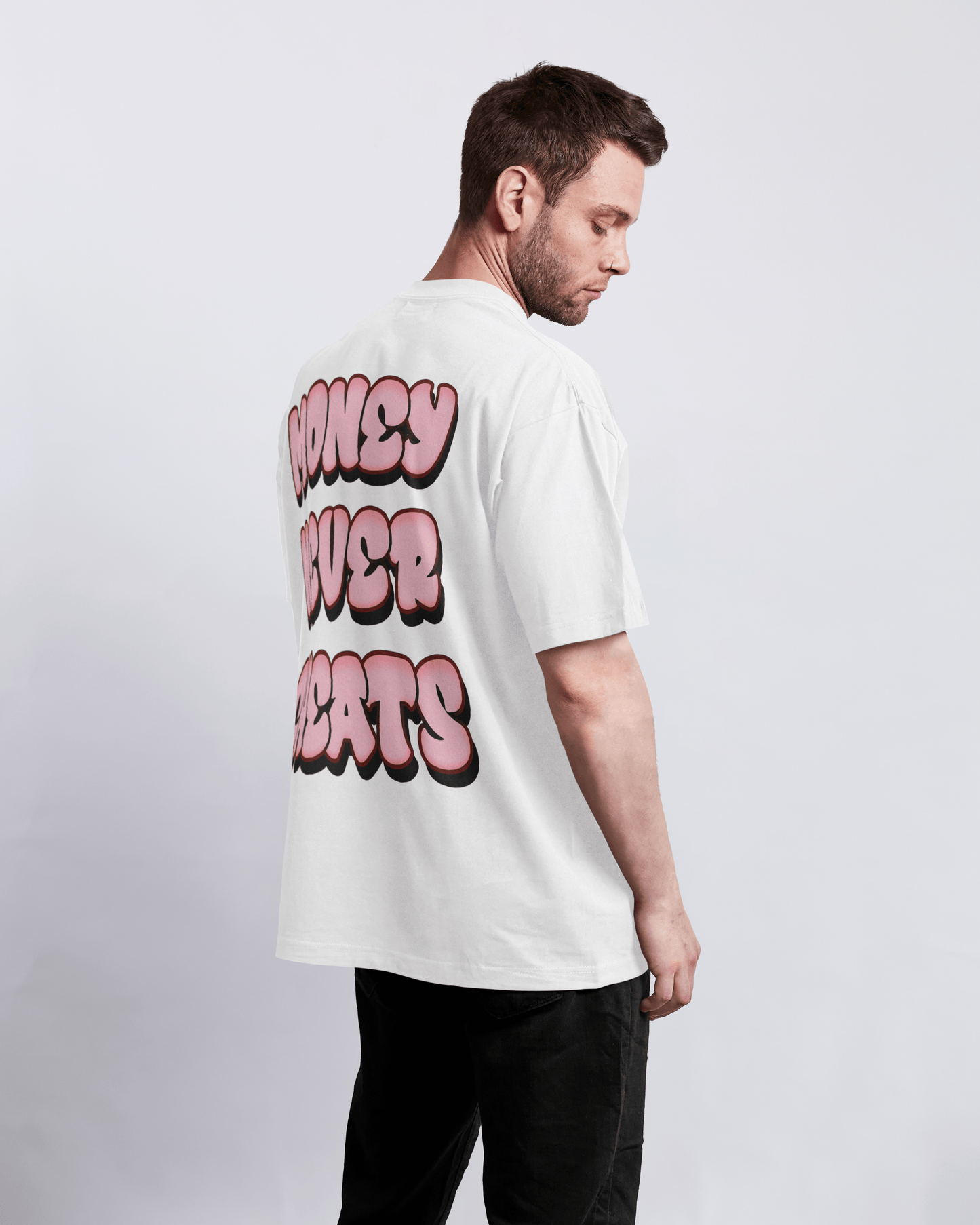 T-SHIRT "MONEY NEVER CHEATS" WHITE