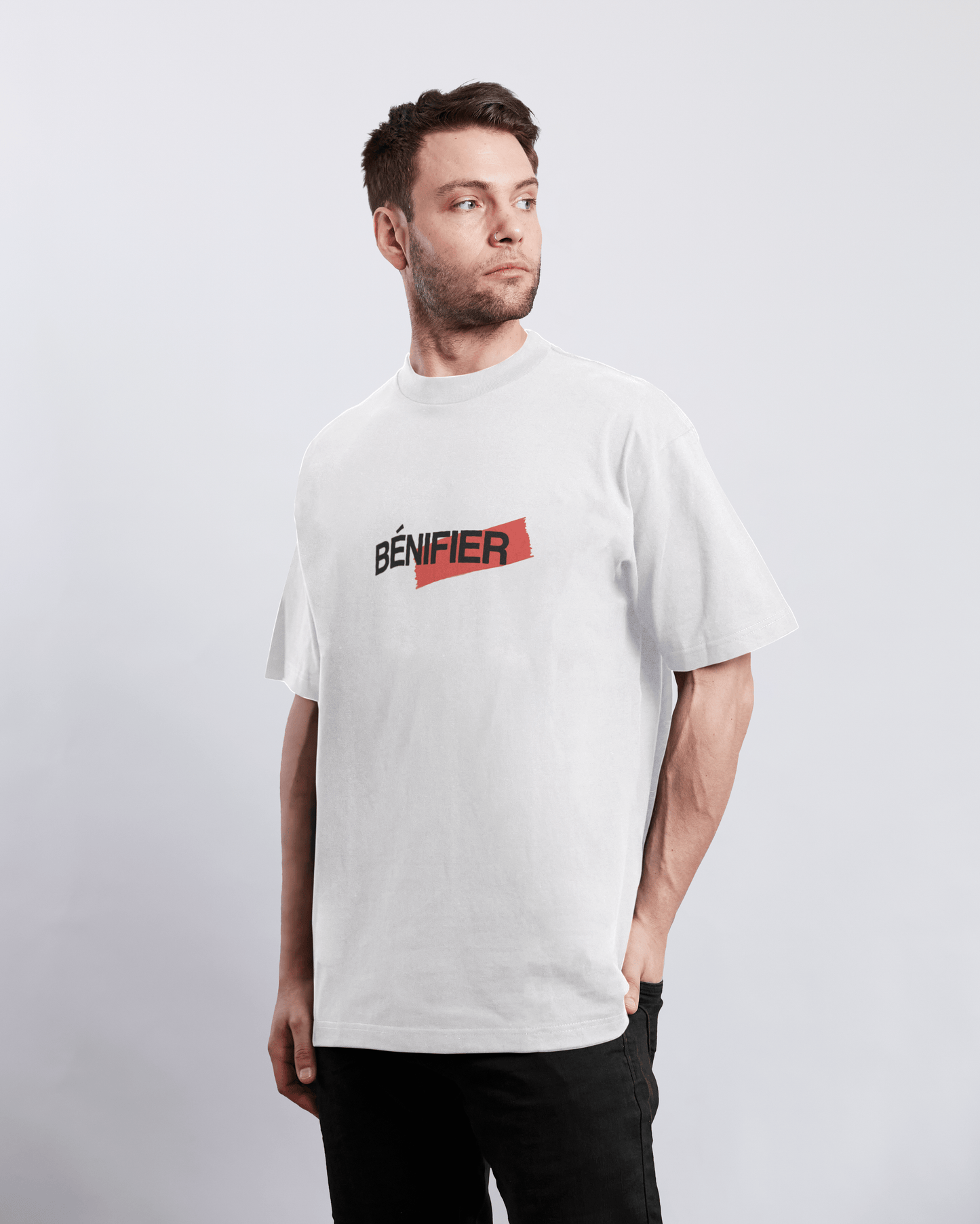 T-SHIRT "NO RICH PARENTS" WHITE