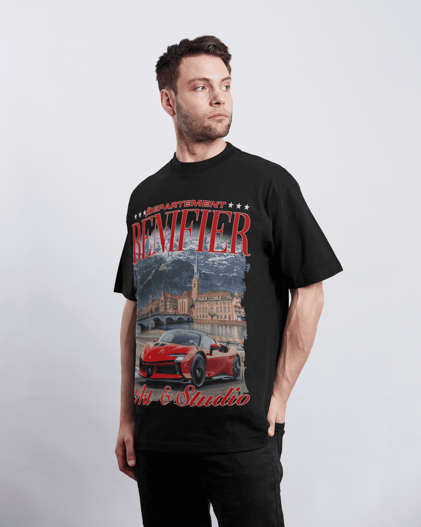 T-SHIRT "ART & STUDIO" BLACK