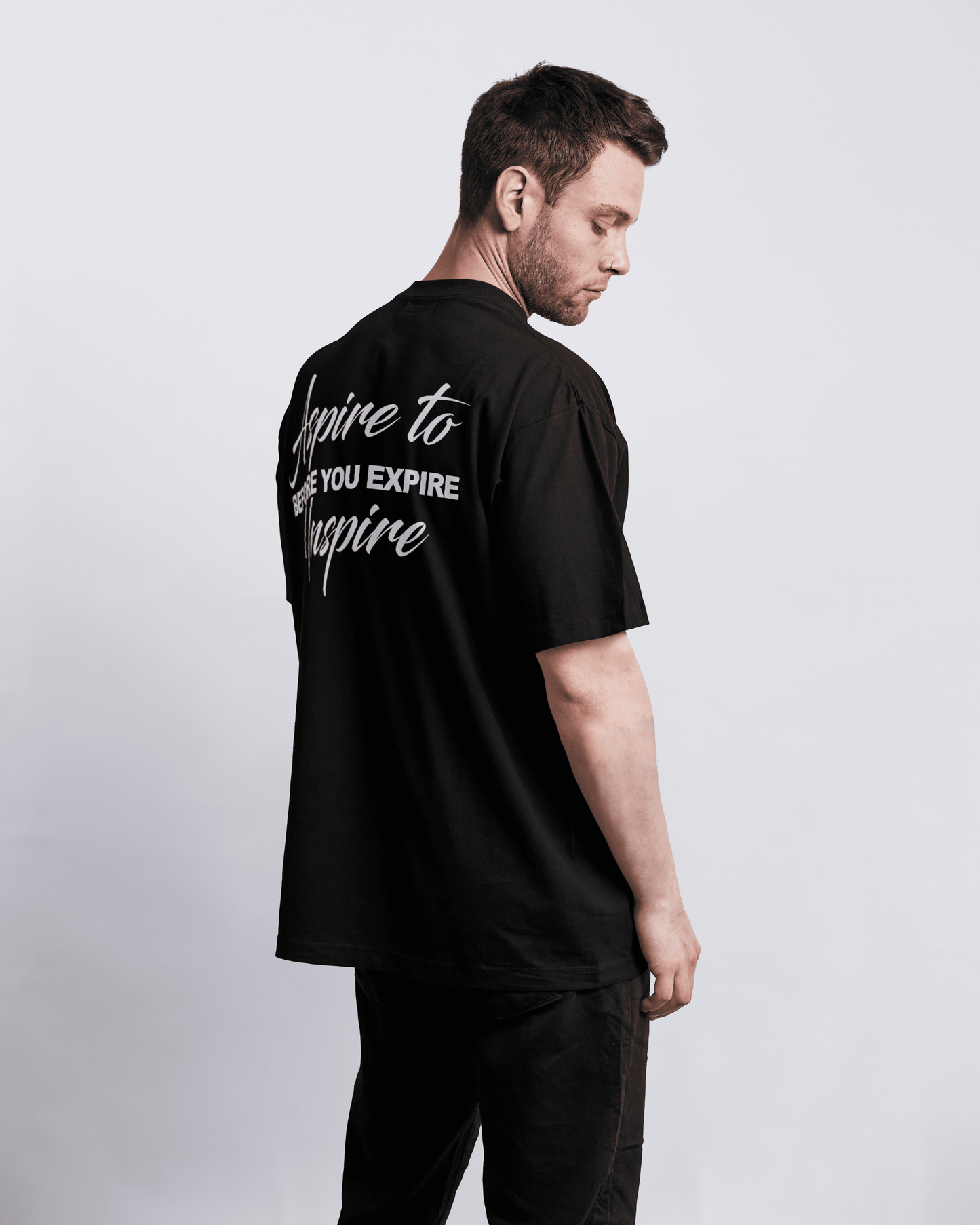 T-SHIRT "ASPIRE TO INSPIRE" BLACK