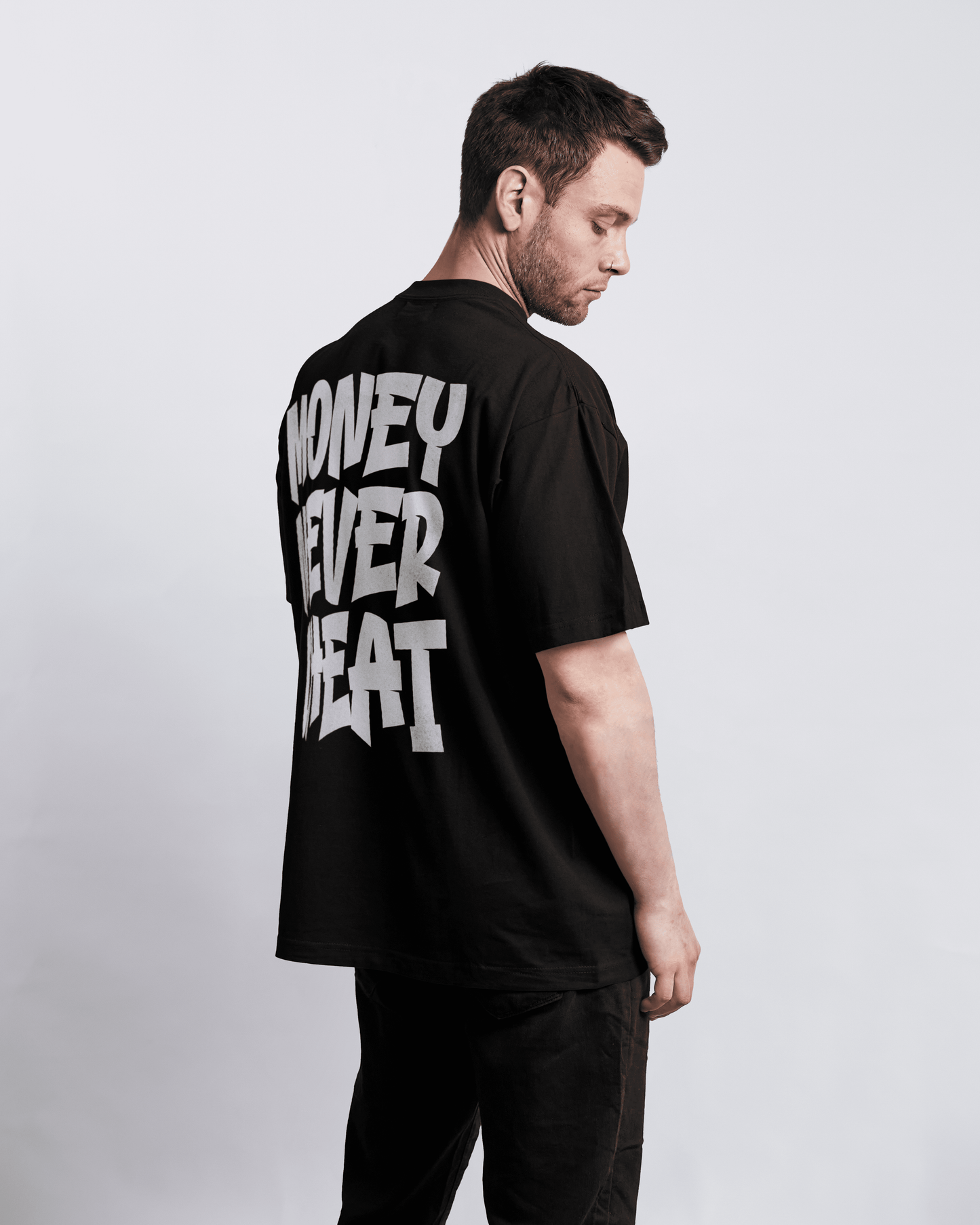 T-SHIRT "MONEY NEVER CHEAT" BLACK