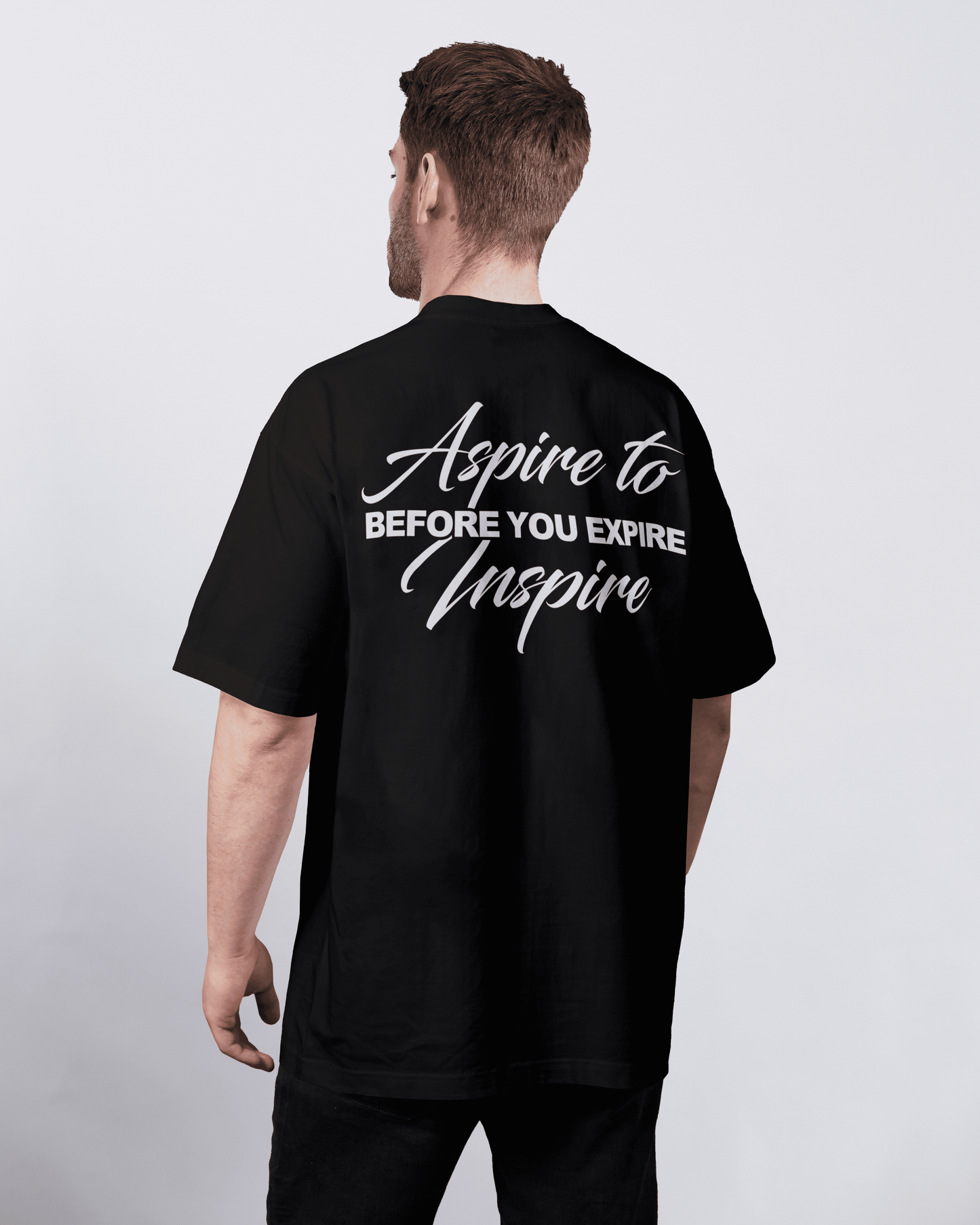 T-SHIRT "ASPIRE TO INSPIRE" BLACK