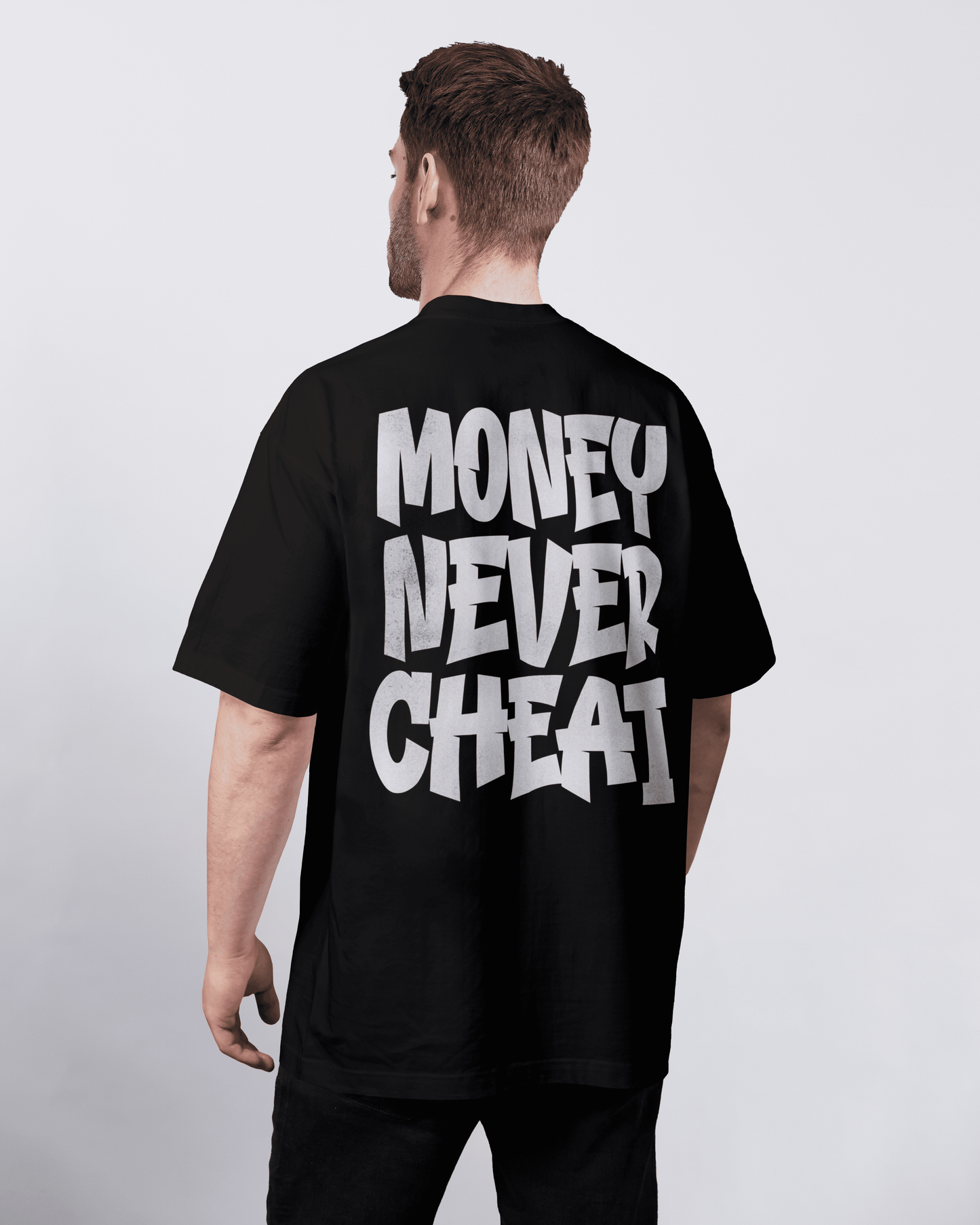 T-SHIRT "MONEY NEVER CHEAT" BLACK