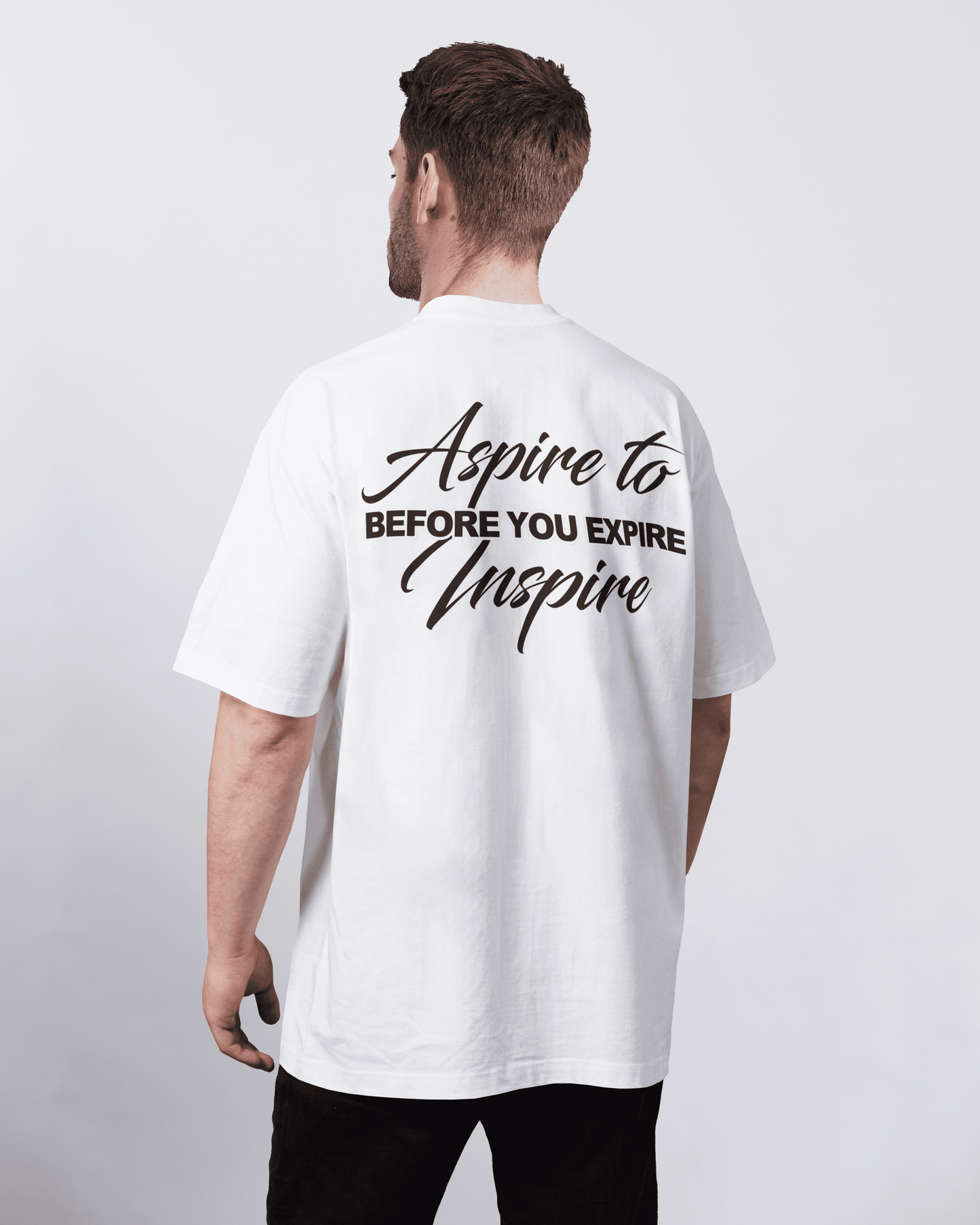T-SHIRT "ASPIRE TO INSPIRE" WHITE