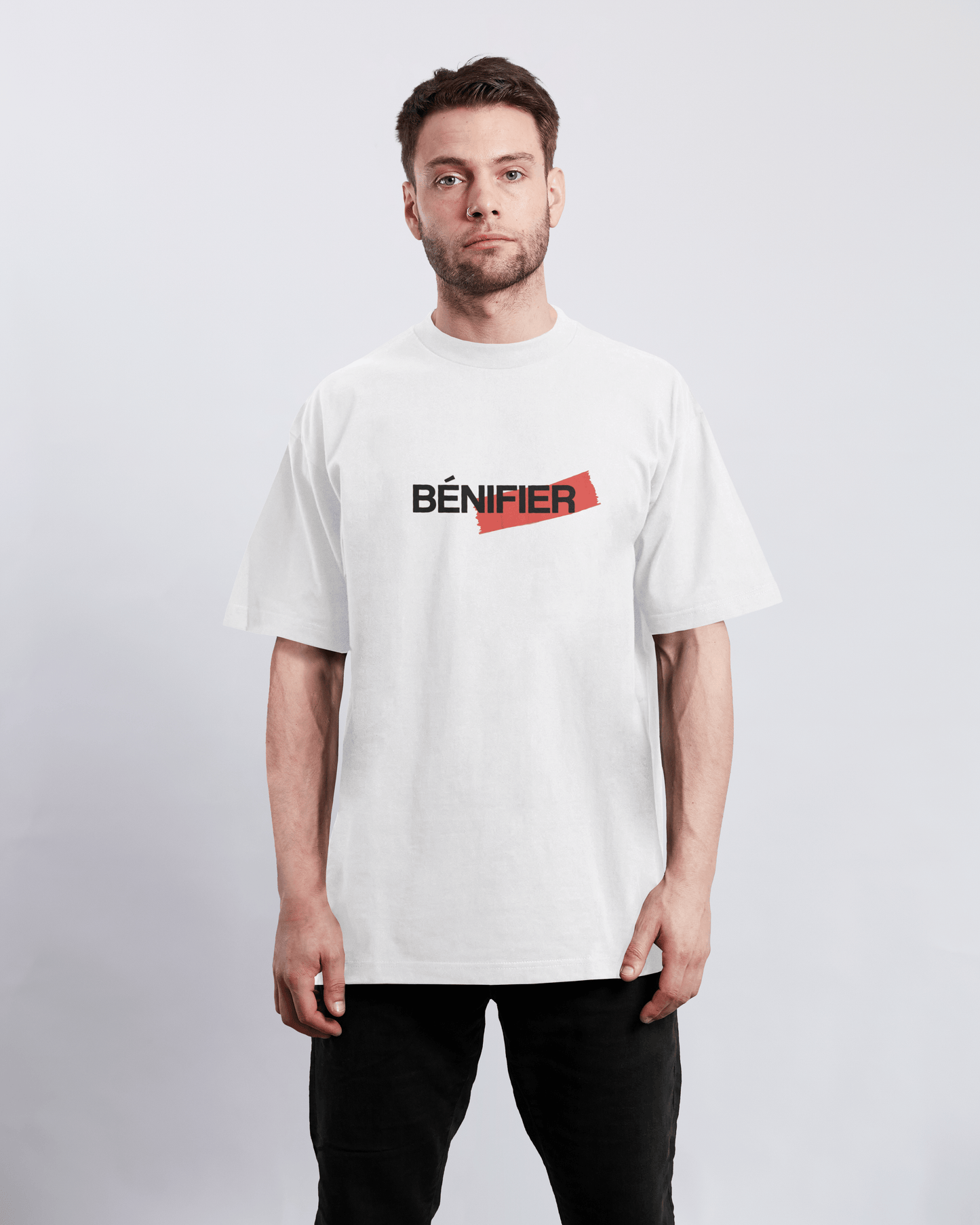 T-SHIRT "NO RICH PARENTS" WHITE