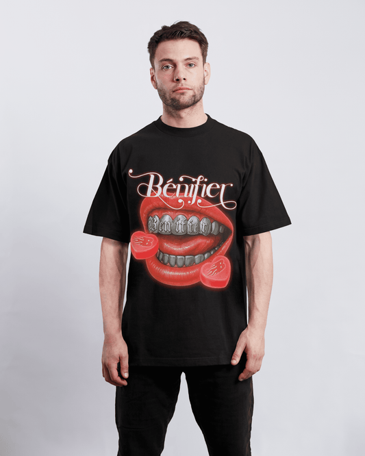 T-SHIRT "LOVE OVERDOSE" BLACK