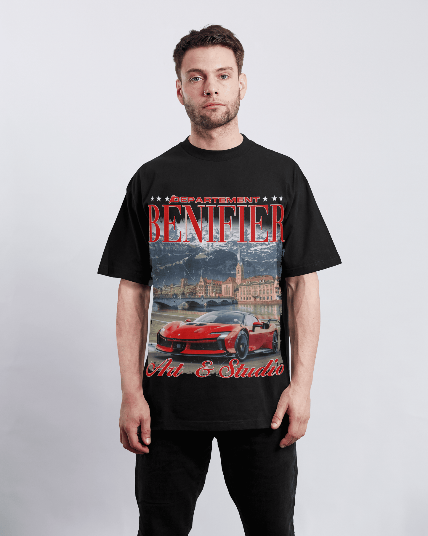 T-SHIRT "ART & STUDIO" BLACK