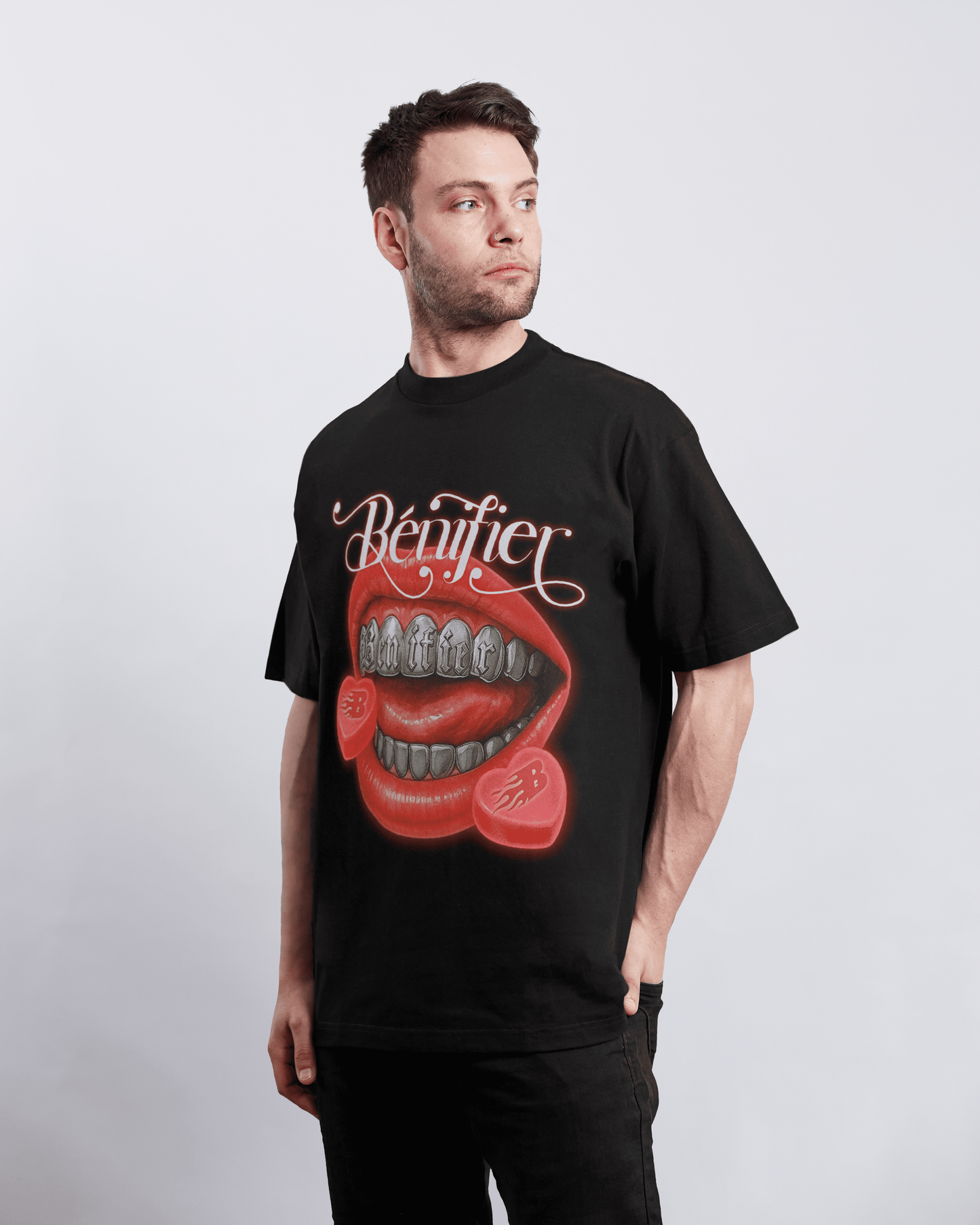 T-SHIRT "LOVE OVERDOSE" BLACK